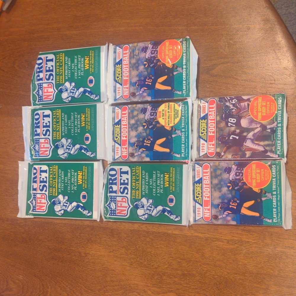 VTG Vintage 1990 Pro Set NFL cards and Score NFL trading cards